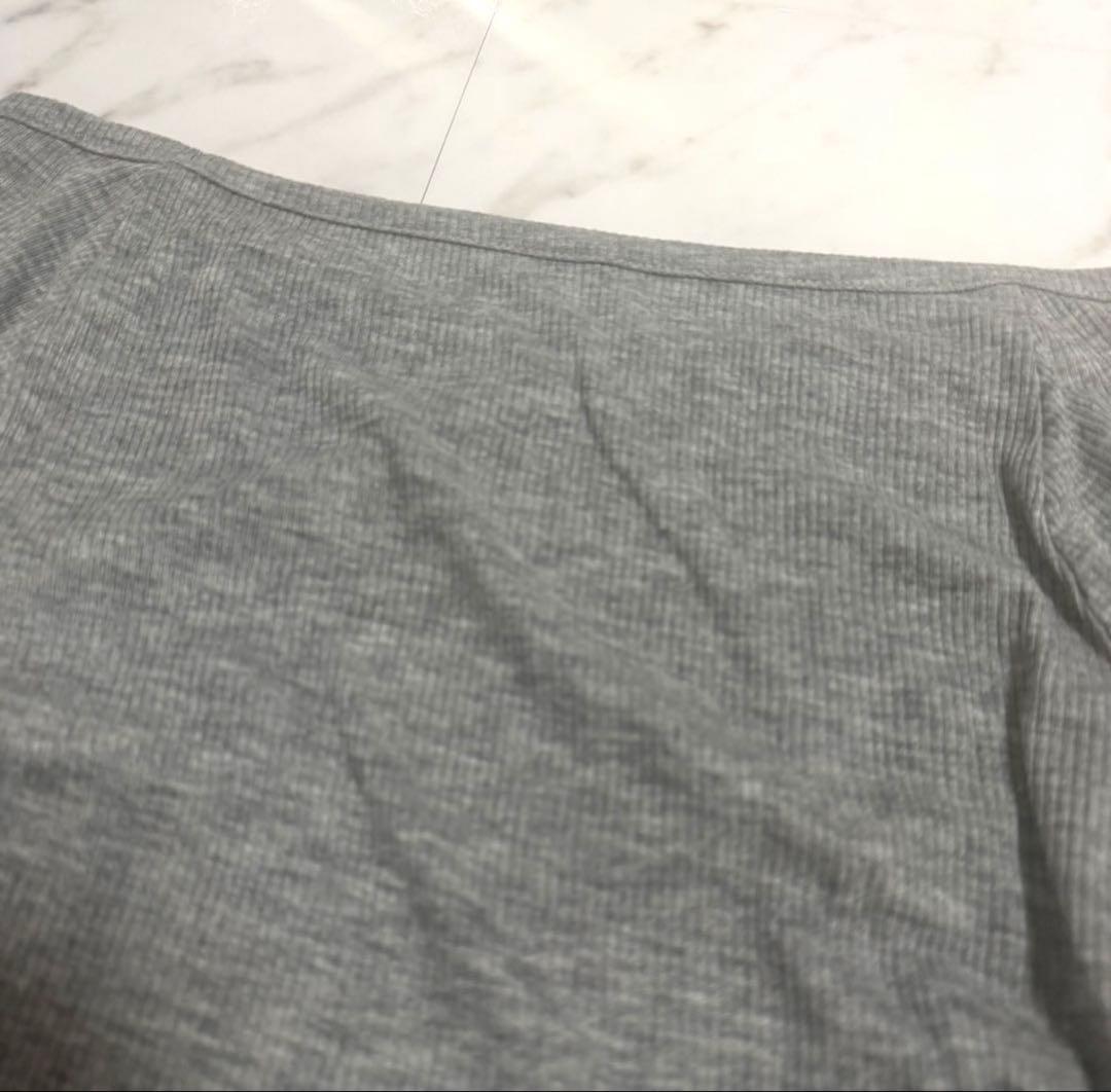 【試着のみ】2025✨️完売品シアーテレコレイヤーカットトップス シルク混 グレー