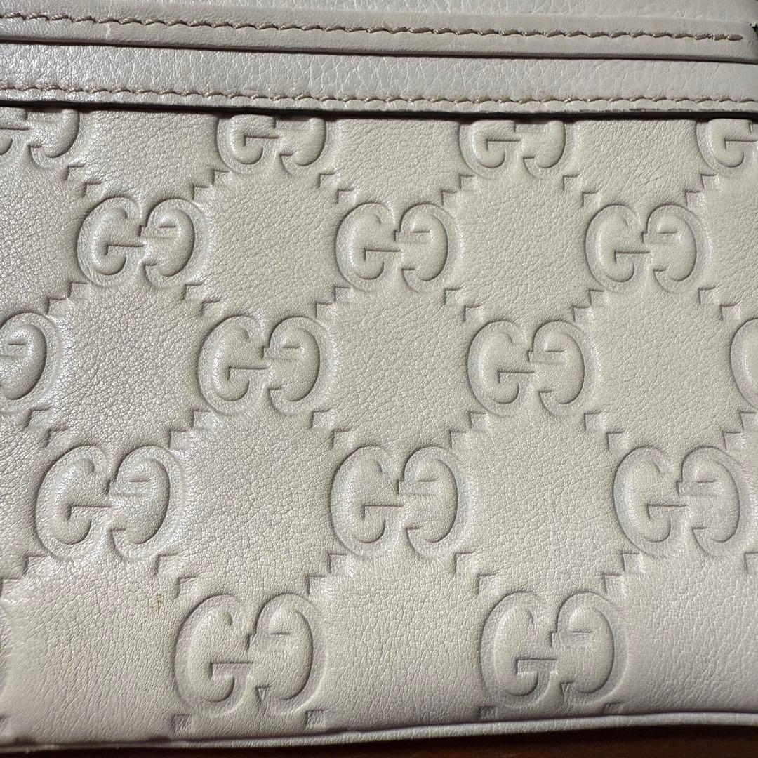 GUCCI ベージュ GGロゴ 長財布 ポーチストラップ付き