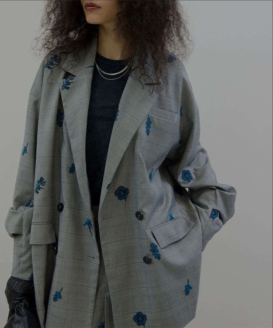 ジャケット・アウター CHECK FLOWER PAPA JACKET