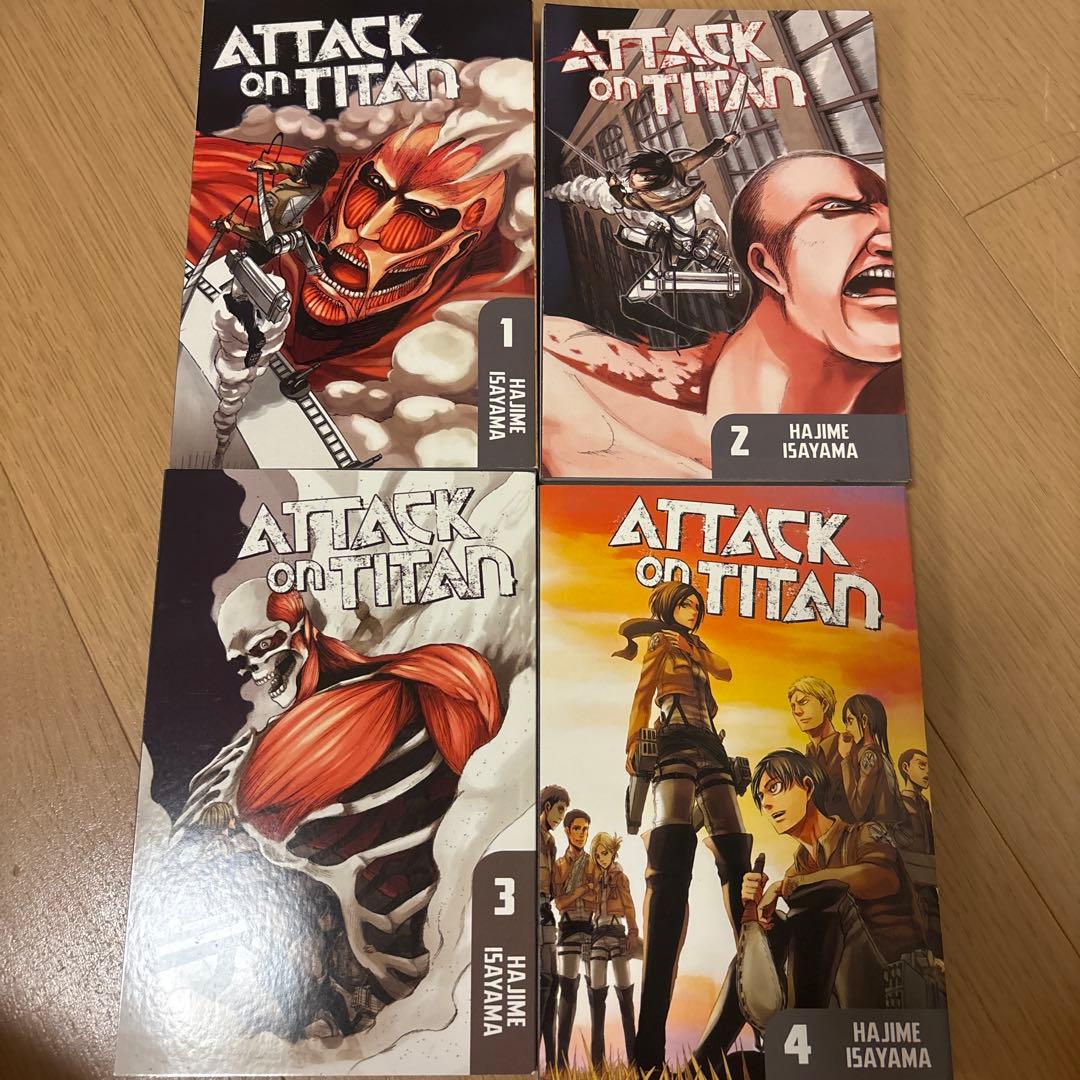 進撃の巨人 海外 英語版 1-4巻 ステッカー