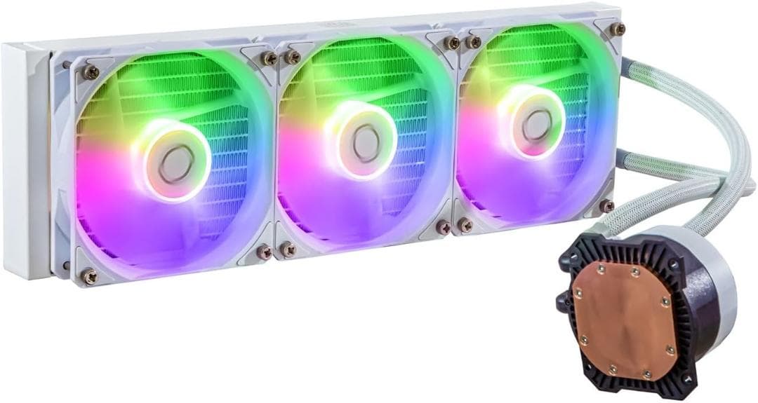 COOLER MASTER CPU水冷クーラー白＆ファン増設用ハブ セット