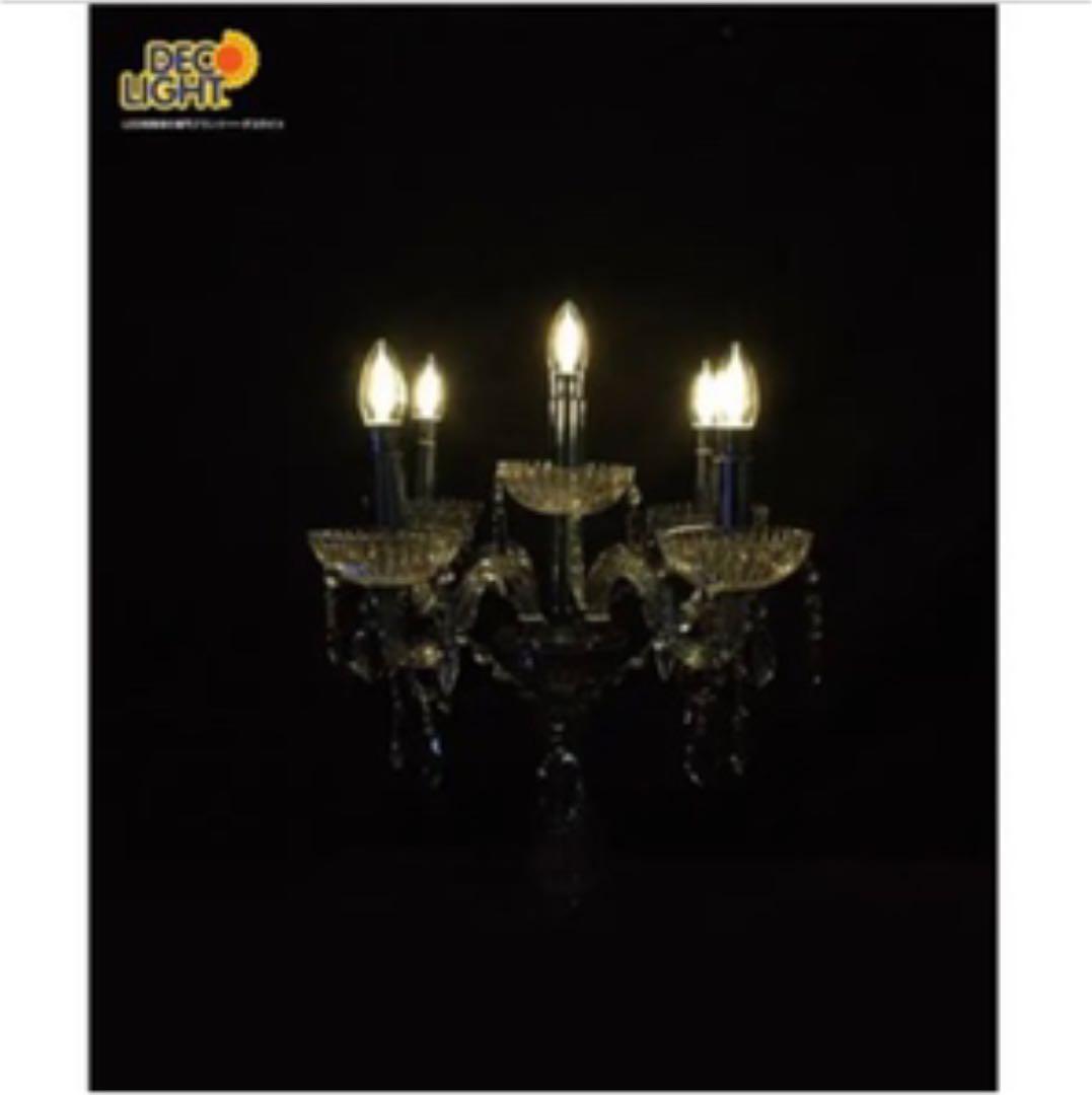 約3万 LED シャンデリア電球 9個セット デコキャンドルクラウン 電球色