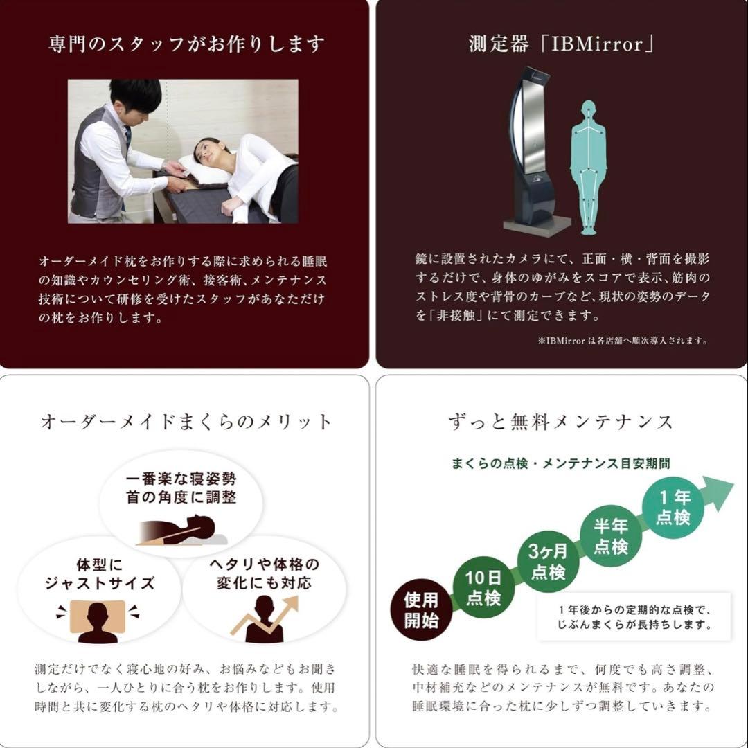 【新品】じぶんまくら　オーダーメイド枕　プレミアム　ロング　ふとんのタナカ　寝具