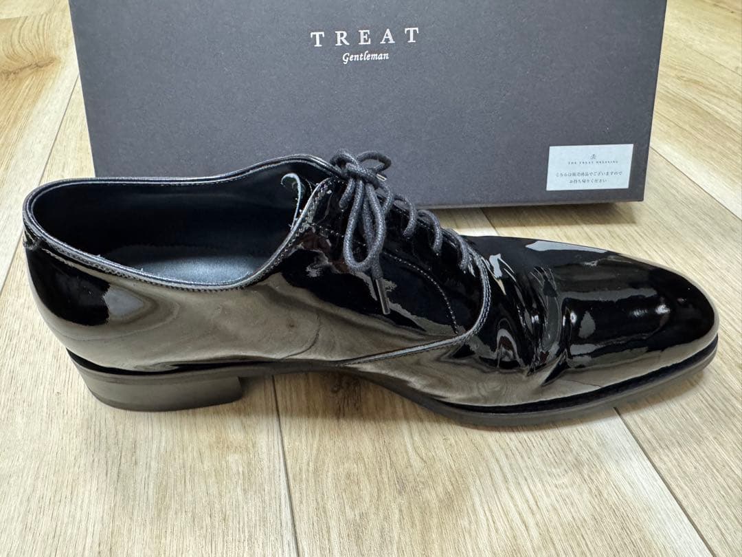TREAT ドレスシューズ 黒エナメル 結婚式 ※使用してます サイズ:9
