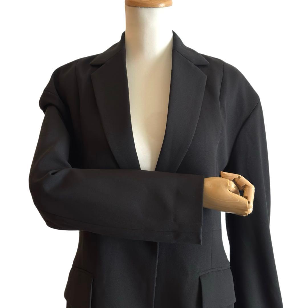 【GEMINI】 Whim Gazette ウエストシェイプジャケット黒24年製