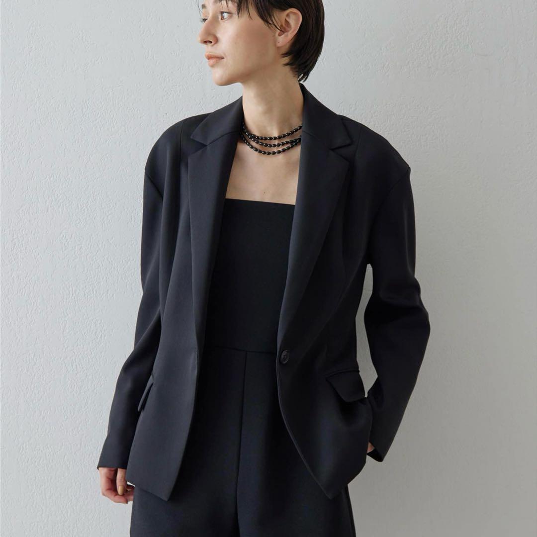 【GEMINI】 Whim Gazette ウエストシェイプジャケット黒24年製