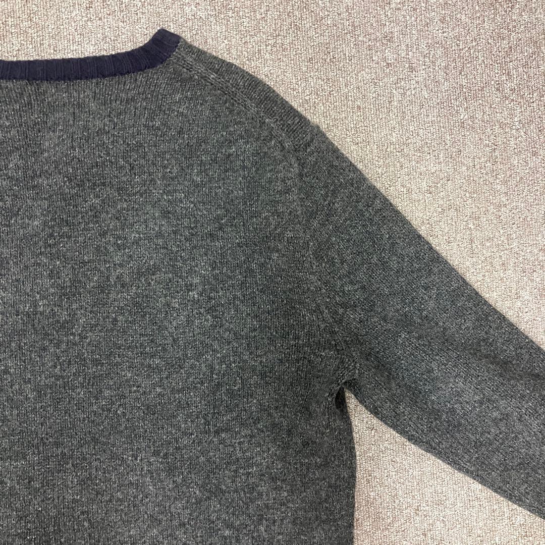 ポロ ラルフローレン ベア レタード セーター 50周年 グレー リンガー