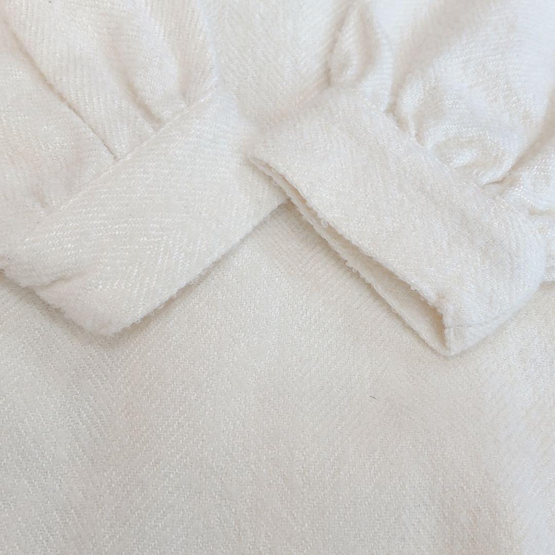 ✨定価3.3万円✨ビアズリー　後ろレースツイードプルオーバー　ホワイト　F