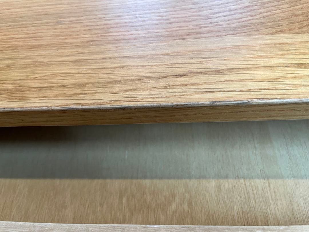 無印良品　無垢材デスク（引出付）オーク材