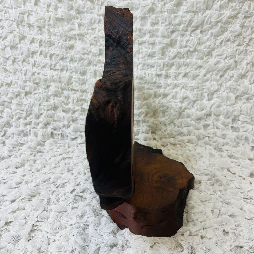 欅けやき 天然木 インテリア 和室置物一枚板 玄関飾りオブジェ衝立 昭和レトロ