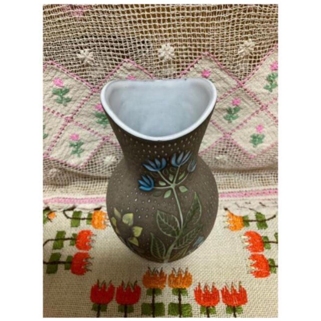 《レア！》 ウプサラエクビー マリシムルソン 【青と黄色のお花　フラワーベース】