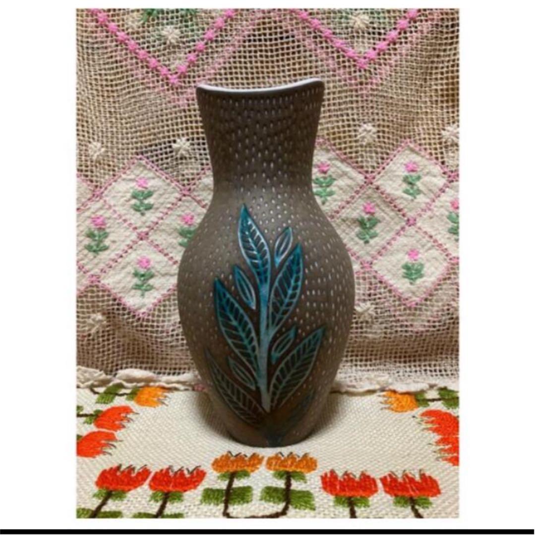 《レア！》 ウプサラエクビー マリシムルソン 【青と黄色のお花　フラワーベース】