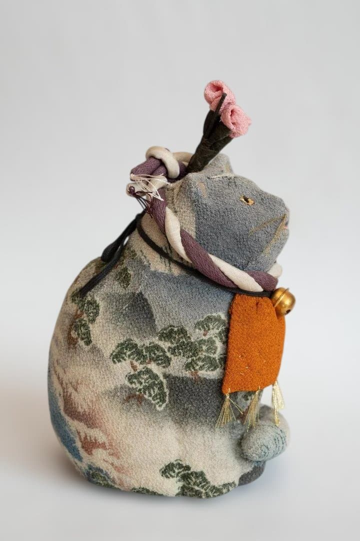 猫　木目込み人形　桃/松　小崎千里(千里)さん作