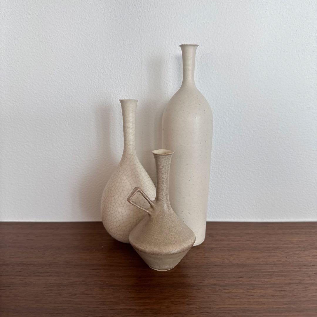 和田麻美子　花瓶　フラワーベース　一輪挿し 3点セット