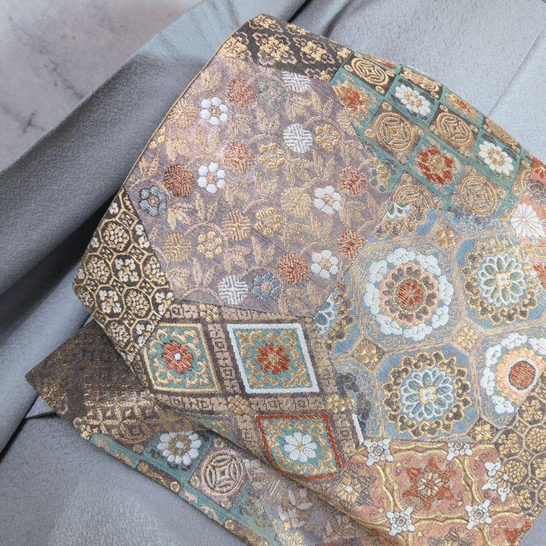 訪問着　フルセット　着物　正絹　汕頭刺繍　グラデーション　祝い事　E2