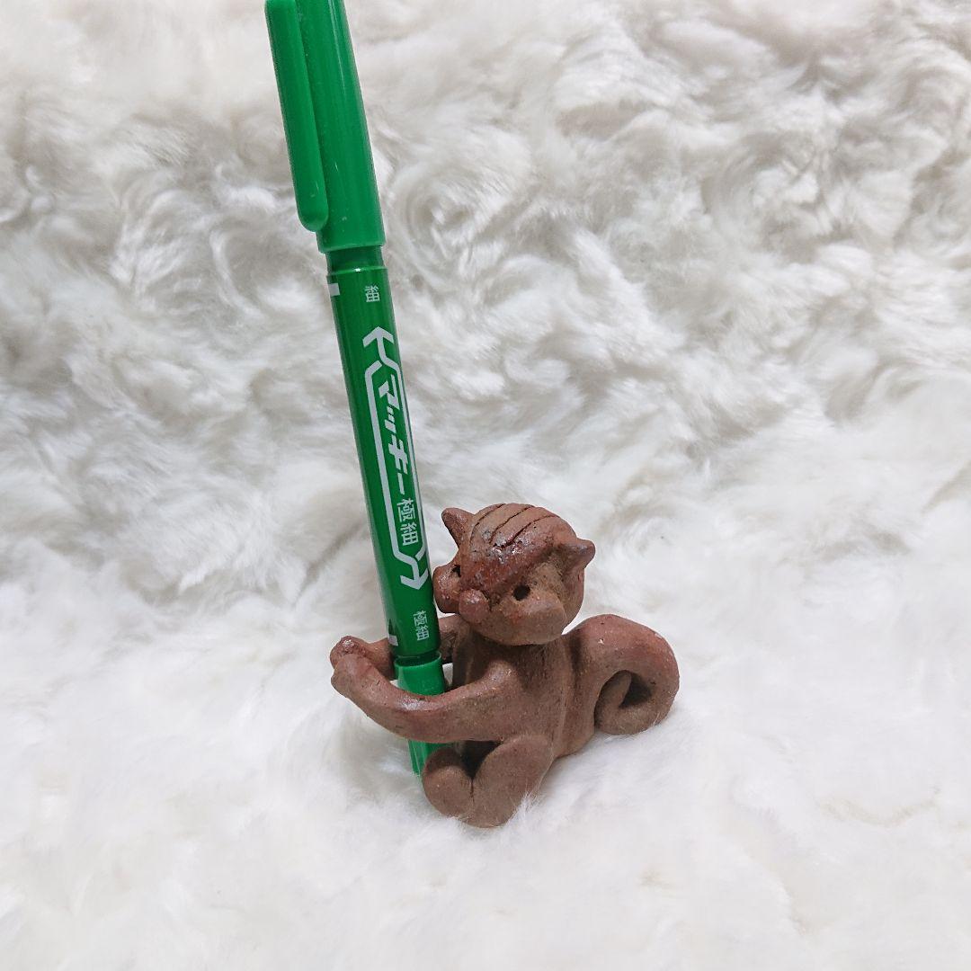 【2461】抱っこリス…備前焼