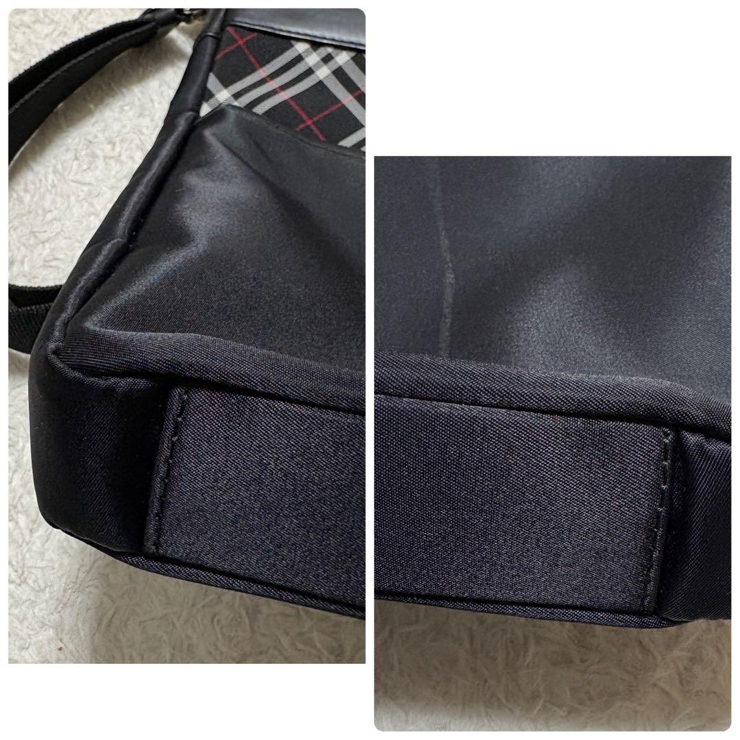 m*i様 バーバリーブラックレーベル　ナイロンショルダー　サコッシュ　ブラックノ
