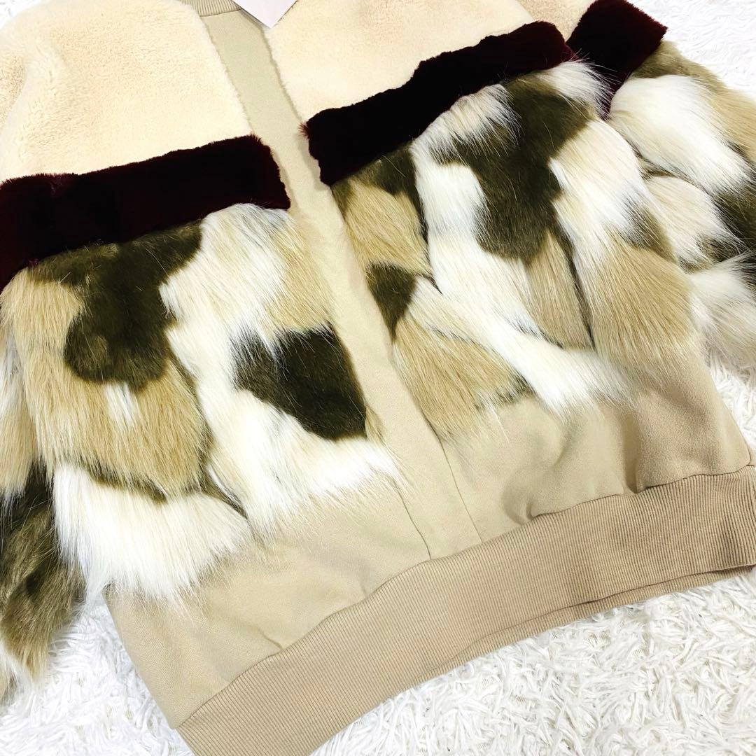 未使用タグ付✨Ameri FUR COLOR BLOCK SWEATトレーナー