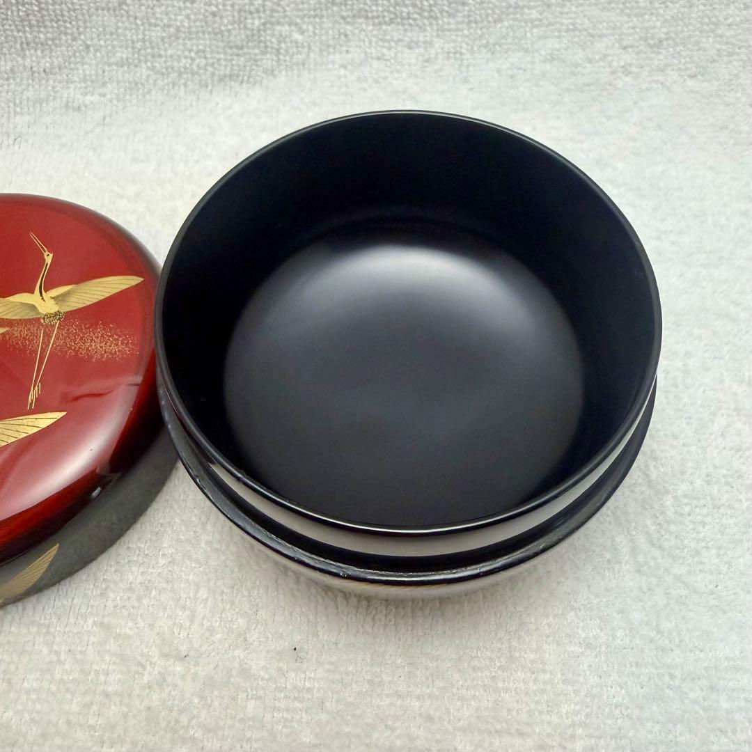 茶道具 平棗 日の出 鶴蒔巻 宗景作【匿名配送】