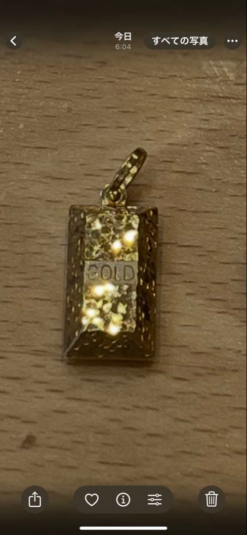 新品　18金 18K インゴット型　チャーム ペンダントトップ