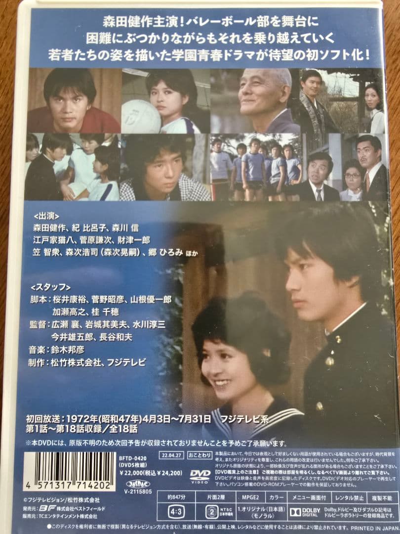 青春をつっ走れ 　森田健作　郷ひろみ　バレーボール　フジテレビ　ブルマ