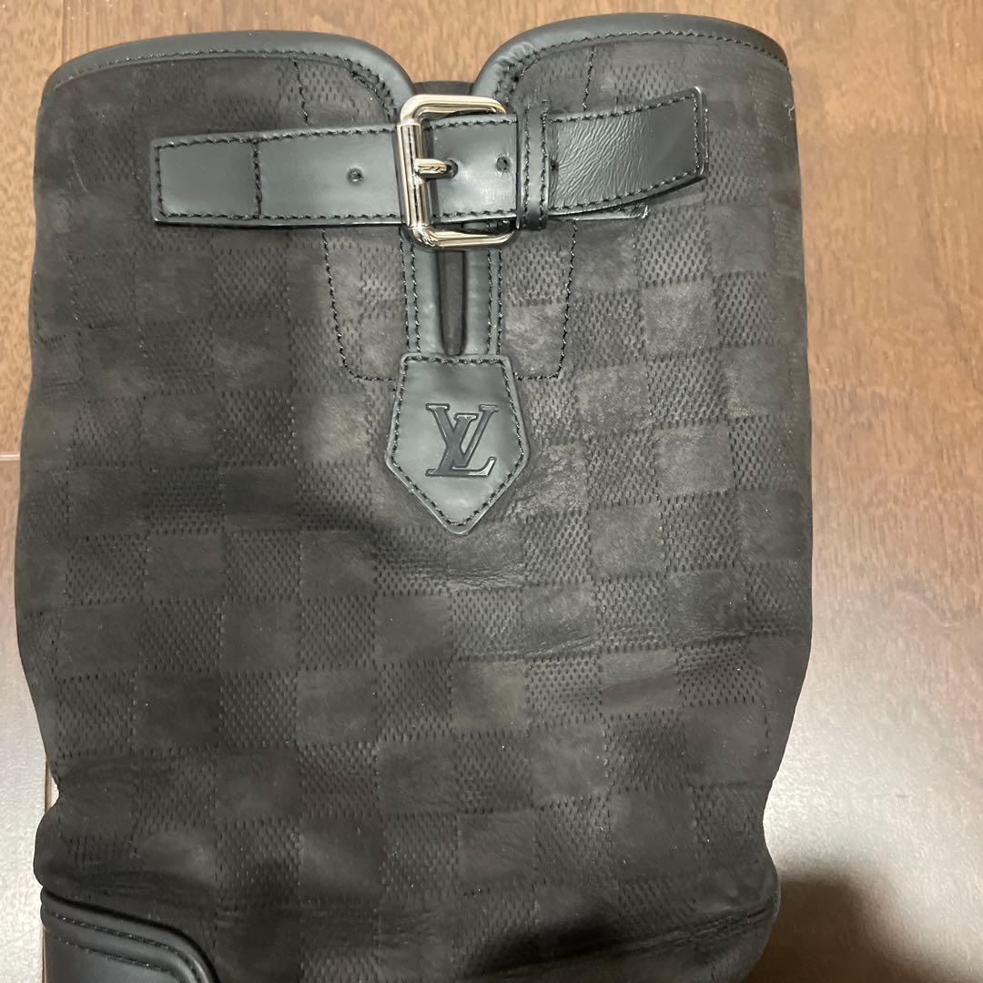 ルイヴィトン ダミエ グラフィット エンジニアブーツ 長靴 レインブーツ ラバー