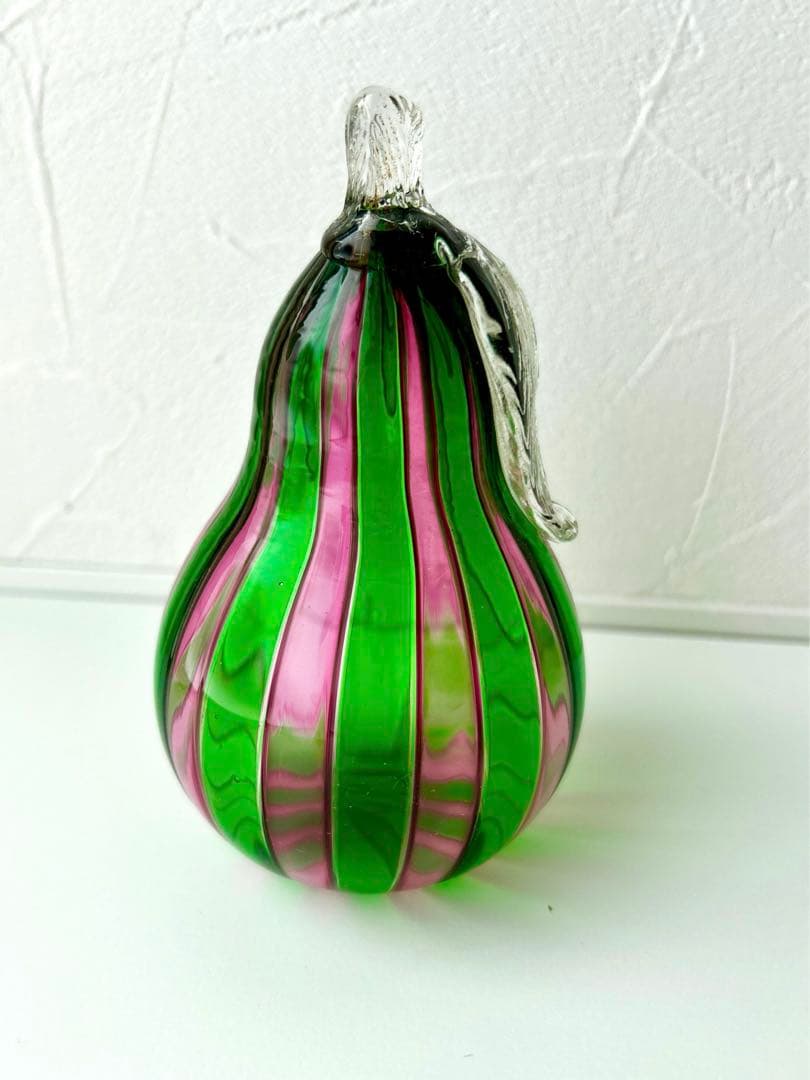 MURANO 希少 ムラーノ ヴェネチアン ムラノ ベネチア ガラス 洋梨 金彩
