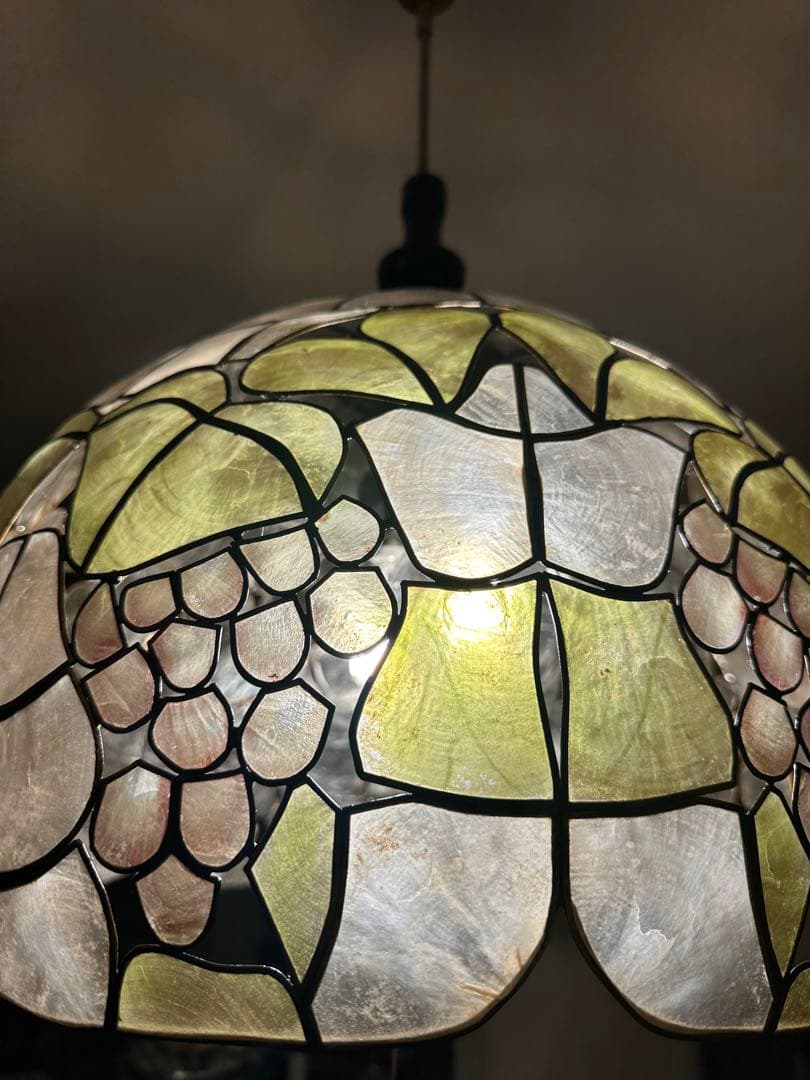 ヴィンテージ　シェル　シーリングランプ　ミッドセンチュリー