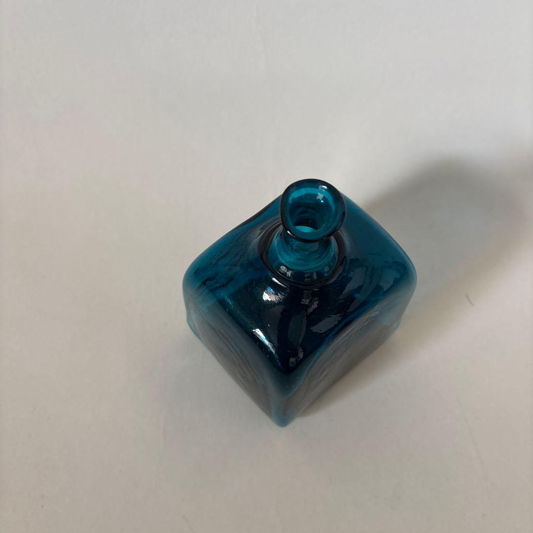 横山秀樹　ガラス　角瓶　民藝