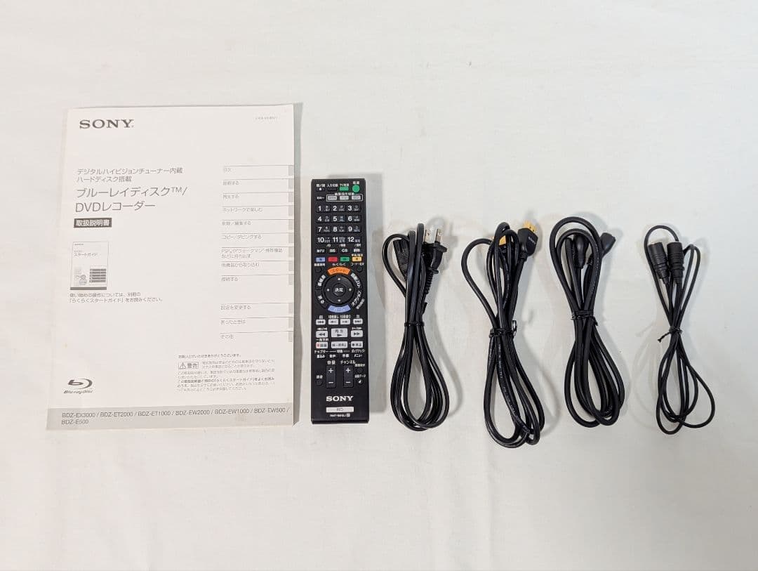 SONY BDZ-EW1000 ブルーレイレコーダー リモコン付き