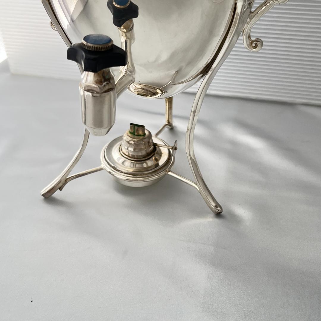 【サモワール】フローラル 【シルバープレート】バナー ホットウォーターサーバー