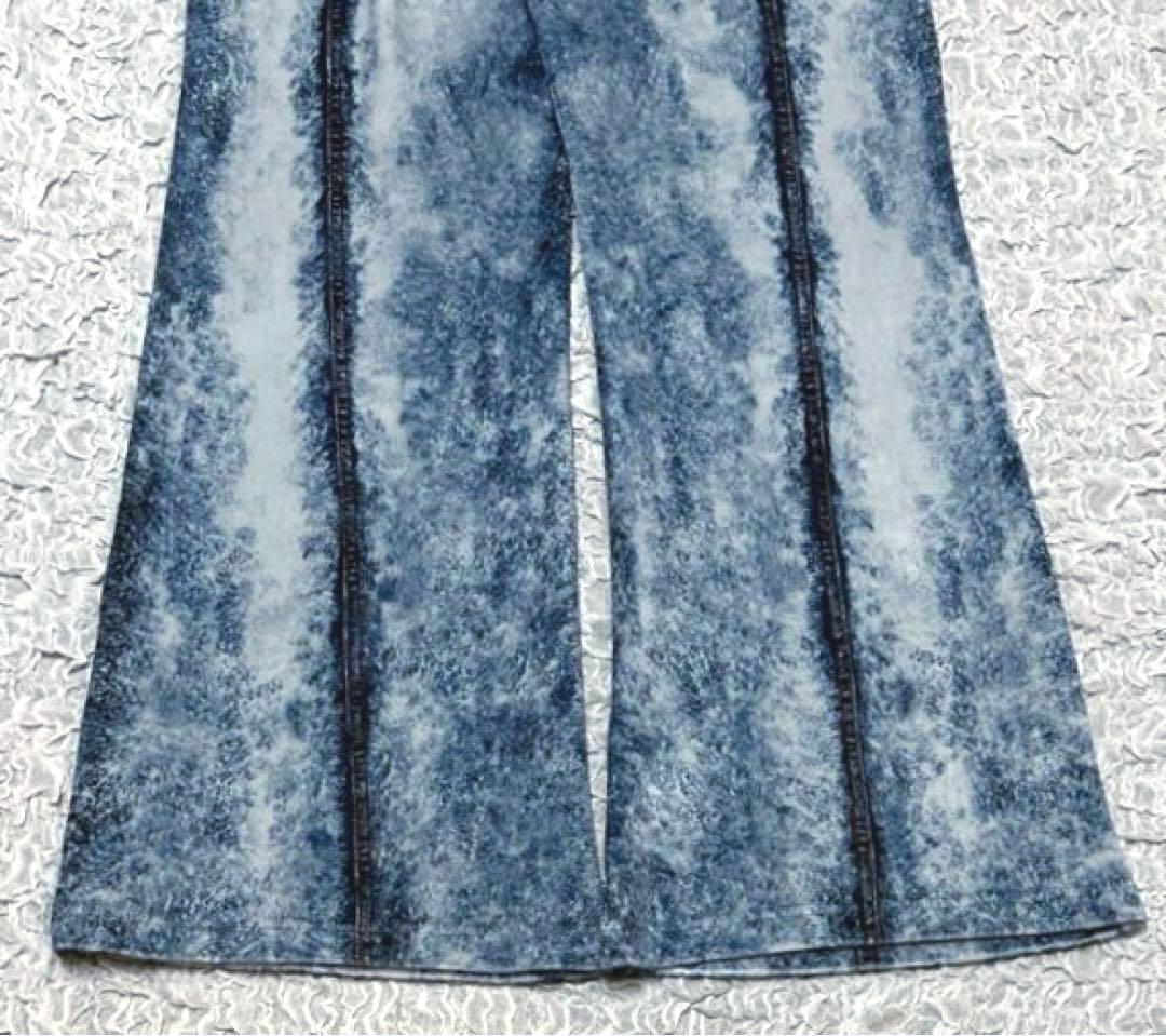 【正規品】美品 DIESEL P-NEY ベロア トロンプルイユ デニム フレア