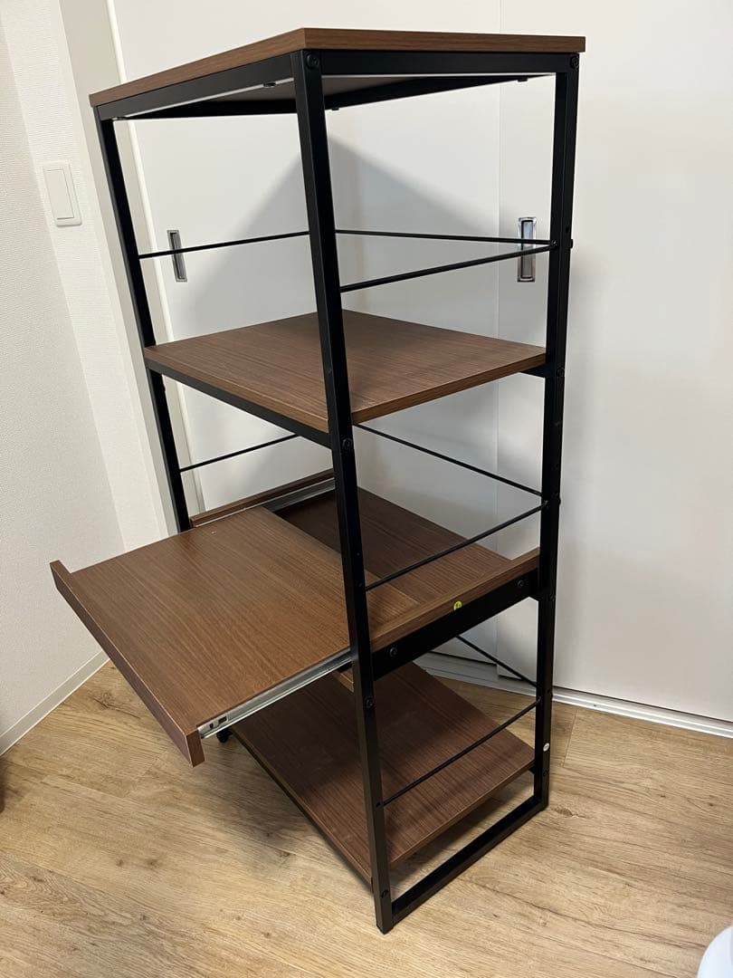 【最終値下げ】ニトリ　キッチンラック　ミドルブラウン