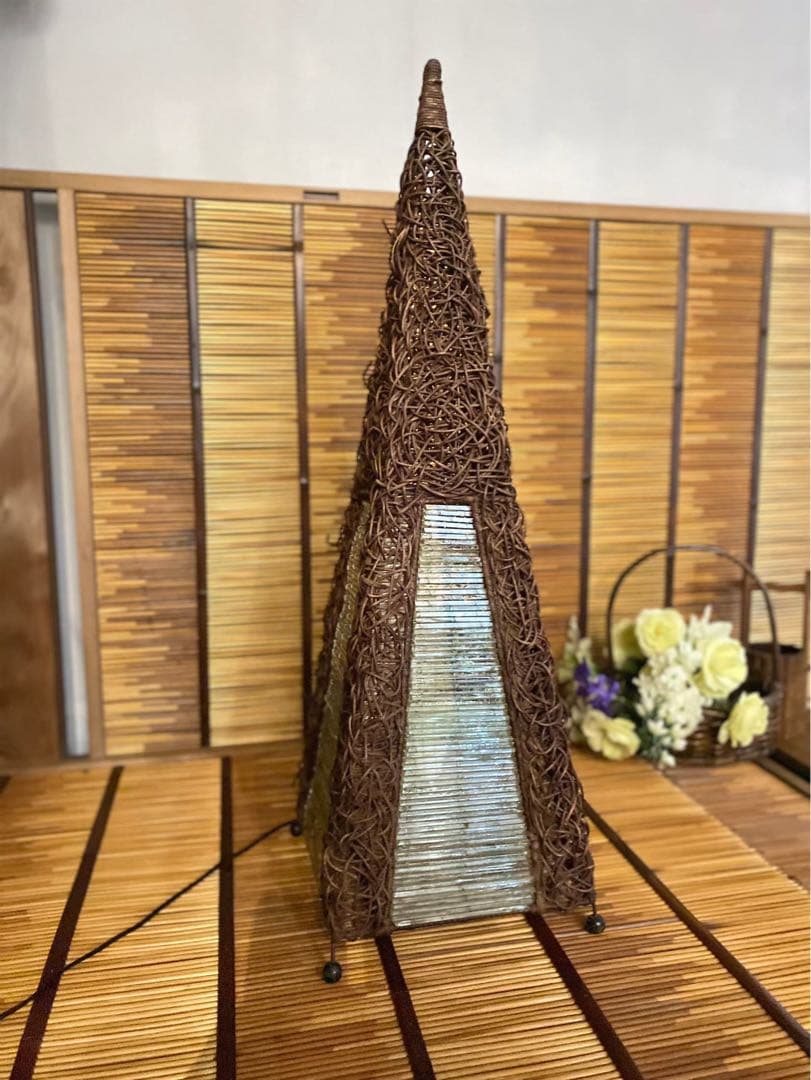 フロアライト インテリア 三角 ツル インテリア 和