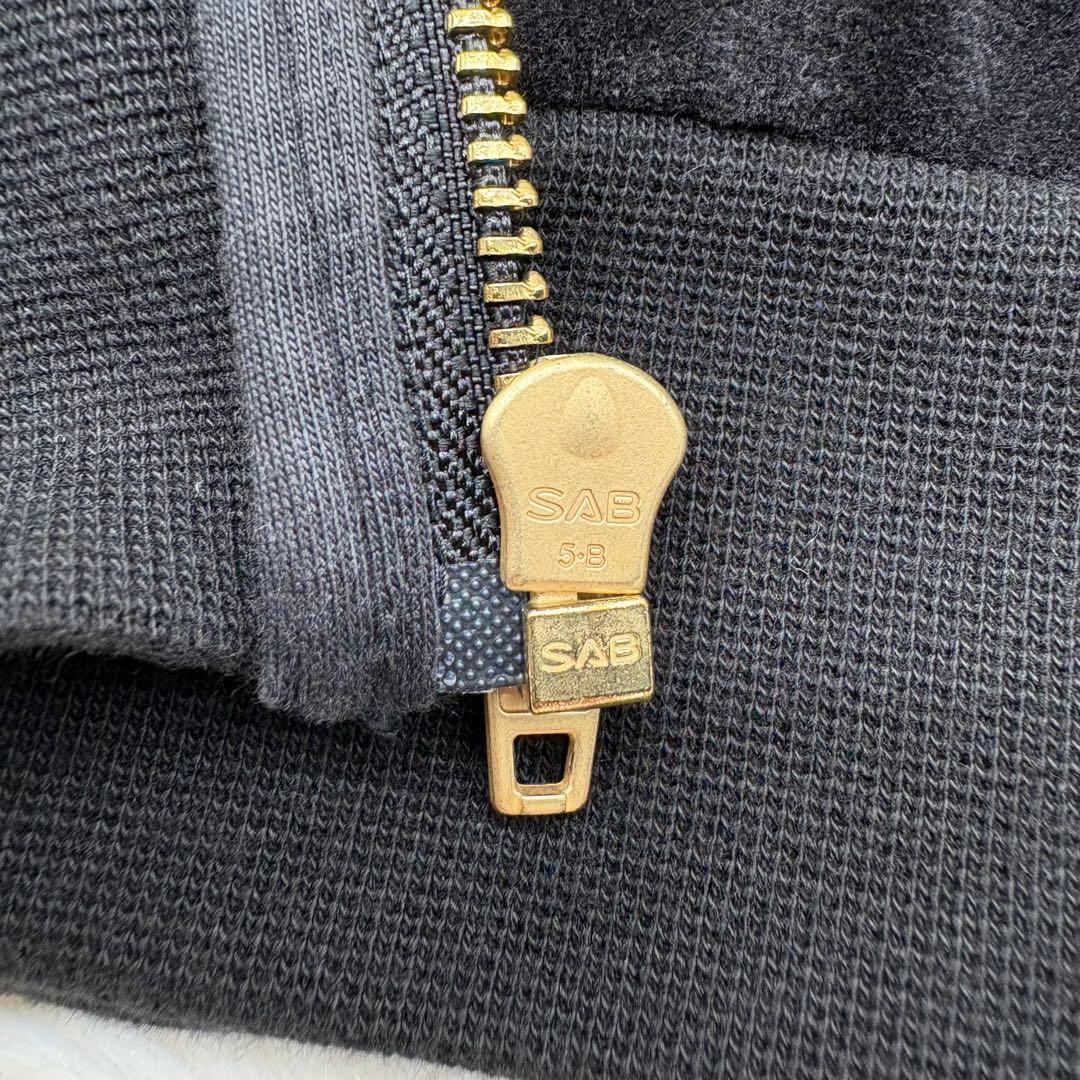 美品✨ アディダス ベロア トラックジャケット 刺繍ロゴ ブラック ホワイト L