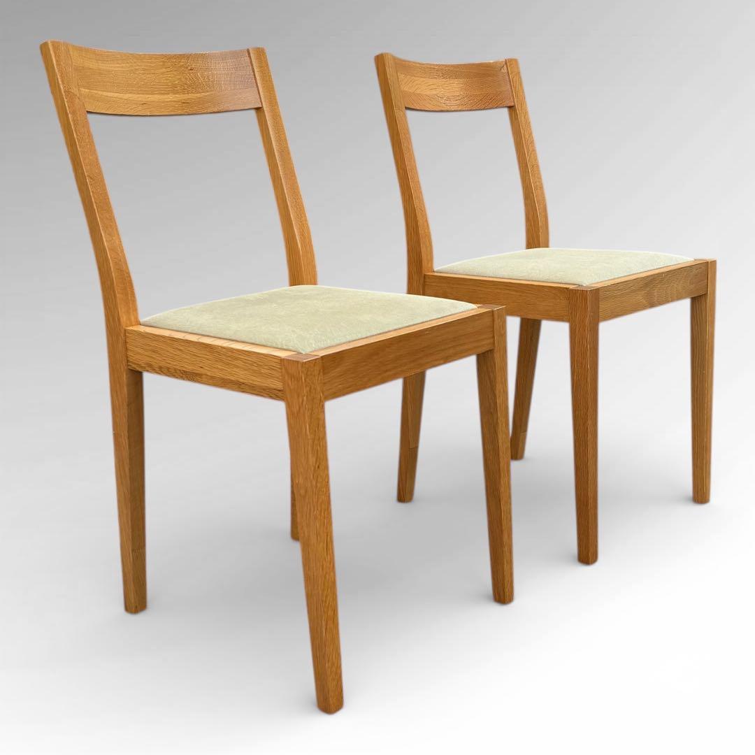 美品　無印良品 MUJI オーク材 ダイニング　チェア 2脚セット 北欧スタイル