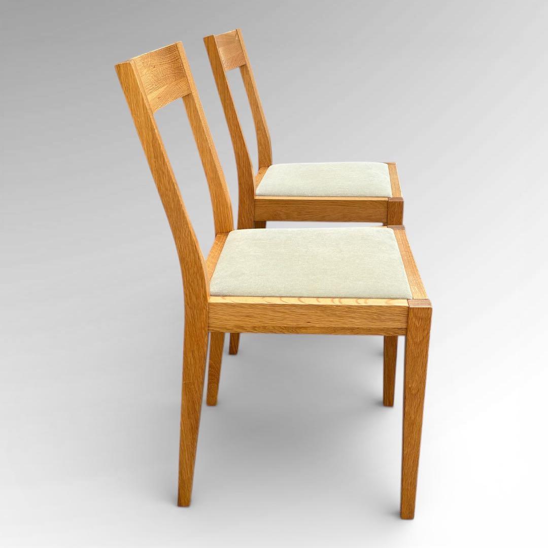 美品　無印良品 MUJI オーク材 ダイニング　チェア 2脚セット 北欧スタイル