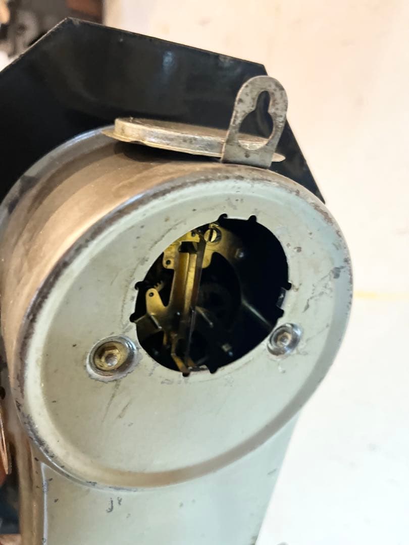 ドイツ製　超ミニ　ホーロー　柱時計　古時計　振り子　ユンハンス　精工舎　レトロ