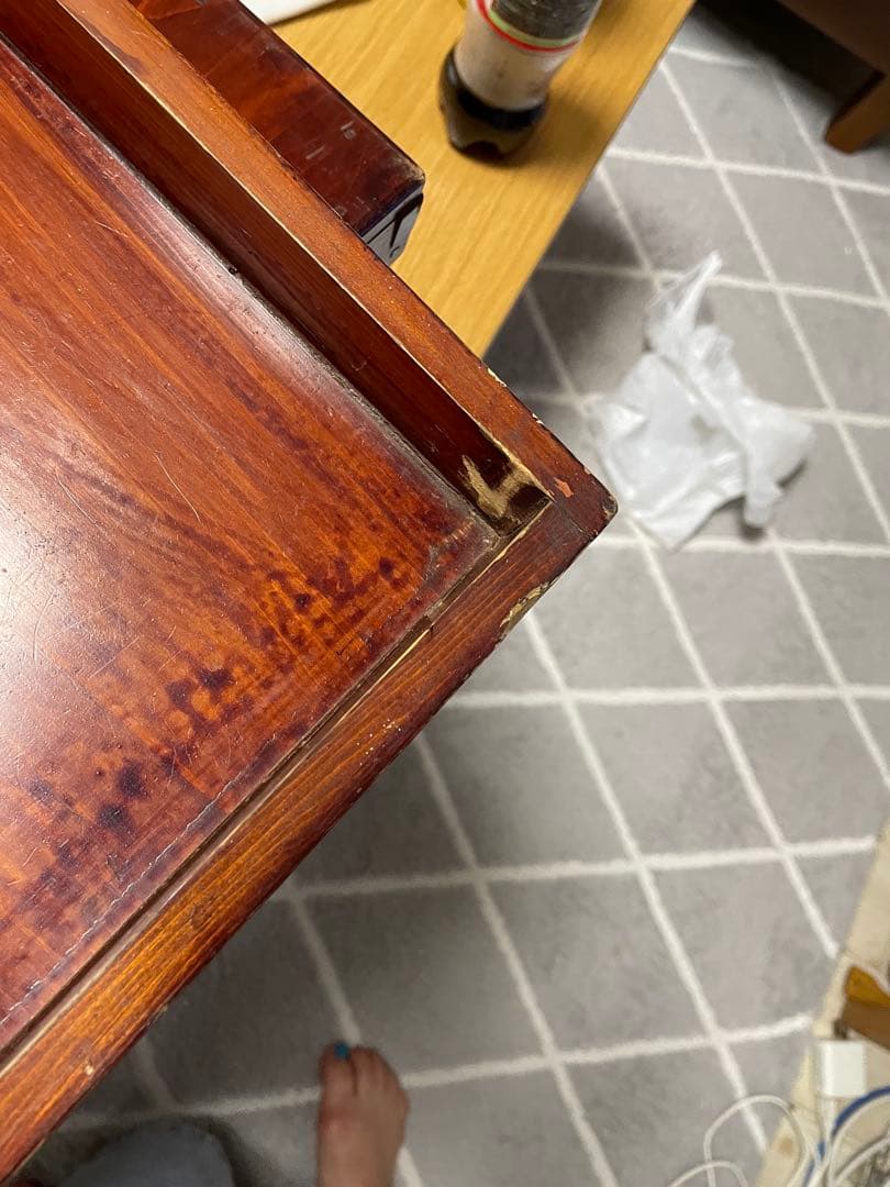 漆塗り　入れ子　7段　木箱　7個組　昭和レトロ　アンティーク　蓋付　ヴィンテージ