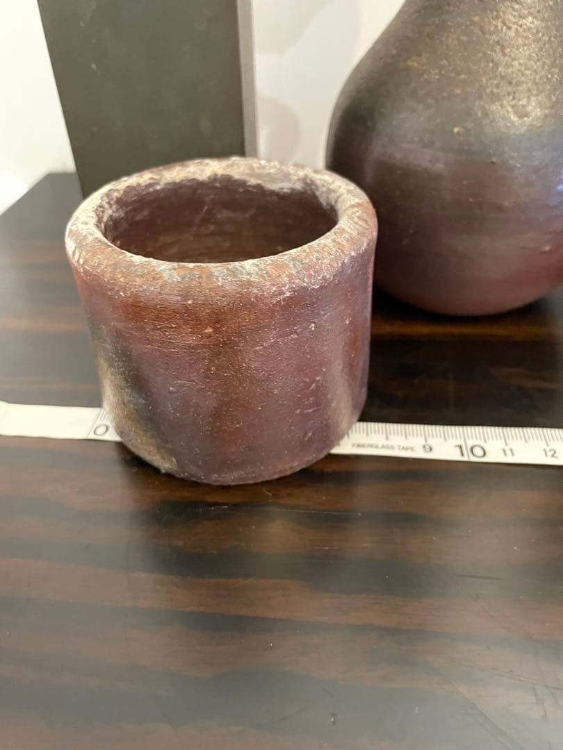 備前焼　鉄製　花瓶・花器6点セット