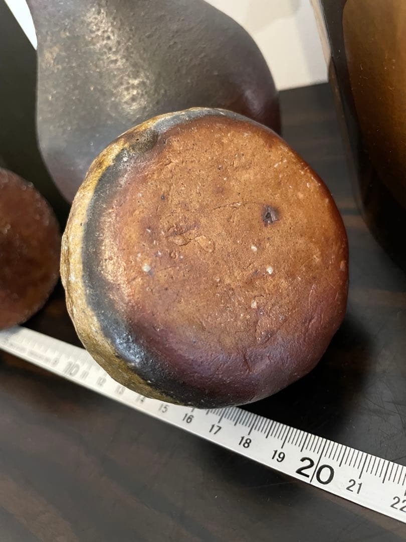 備前焼　鉄製　花瓶・花器6点セット