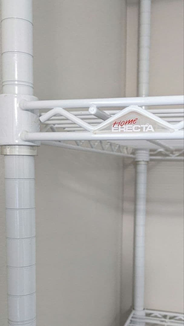 ☆セット購入①エレクターワイヤーシェルフ4枚☆廃盤白☆1900×900×600