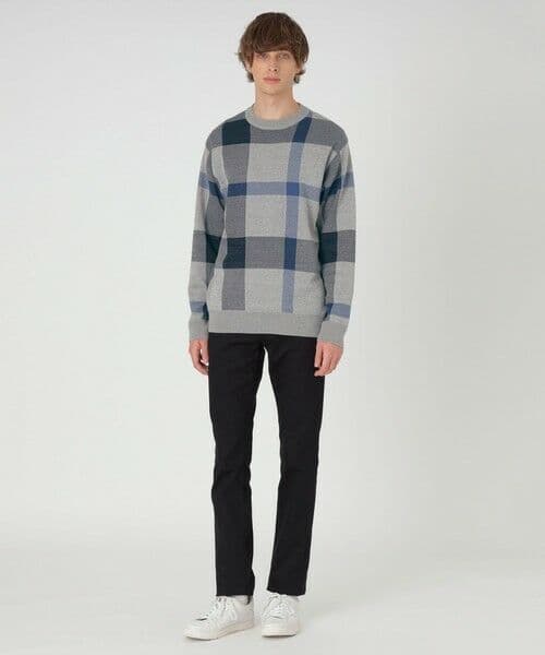 M◇新品未使用◇メランジクレストブリッジチェックニット