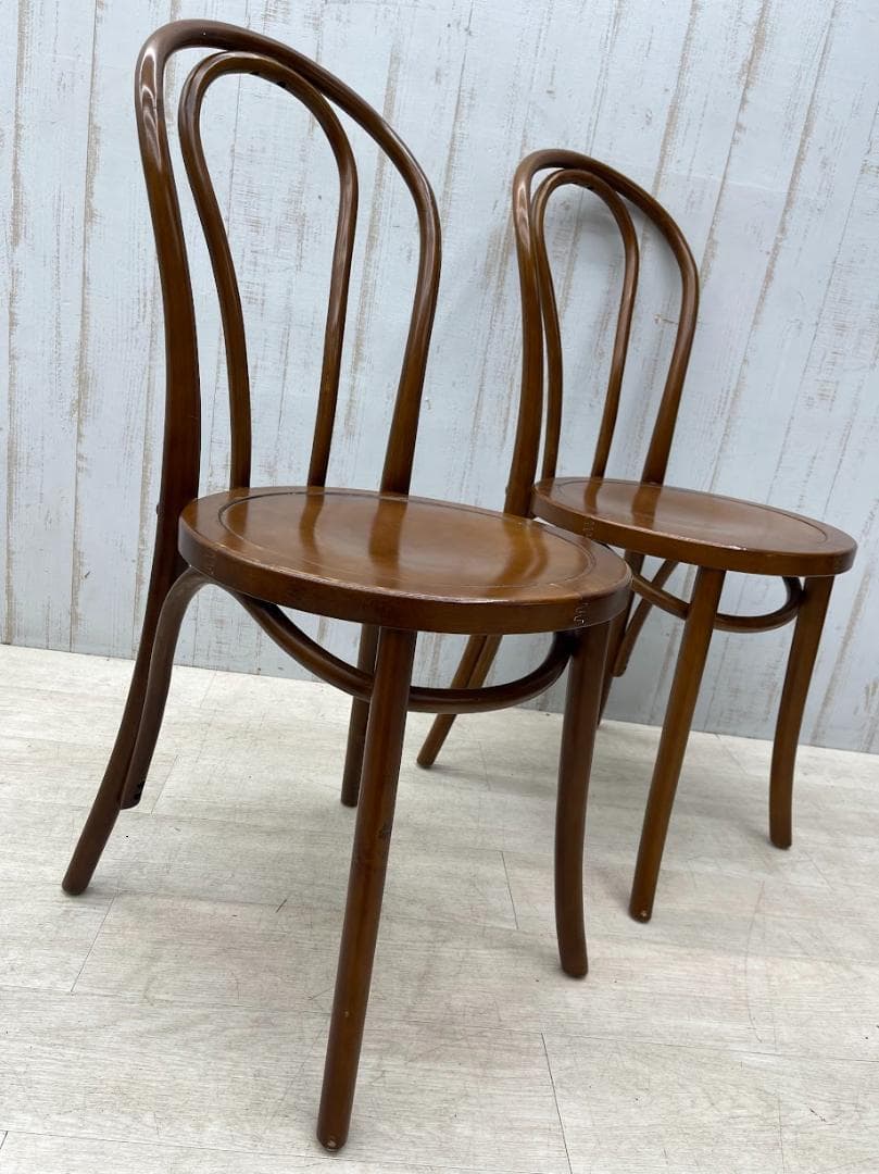 ベントウッド ループバック 曲木 2脚 まとめて ダイニングチェア 木製椅子