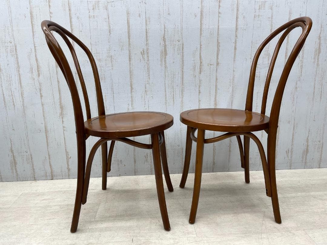 ベントウッド ループバック 曲木 2脚 まとめて ダイニングチェア 木製椅子