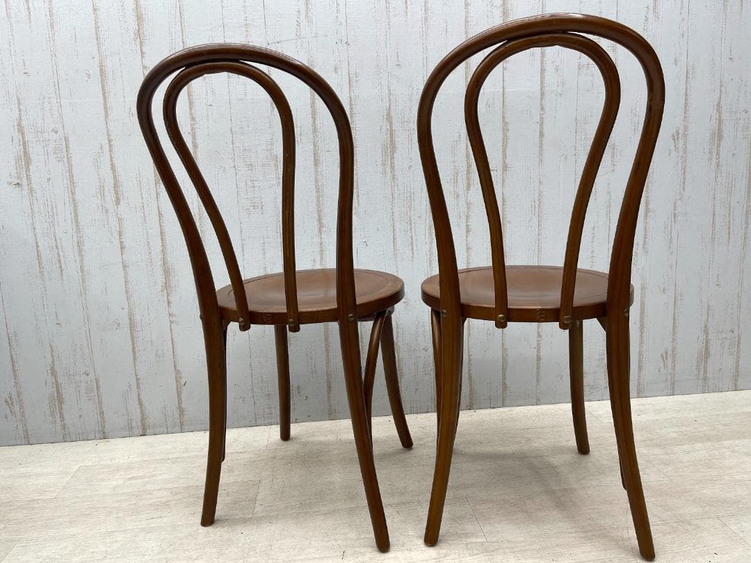 ベントウッド ループバック 曲木 2脚 まとめて ダイニングチェア 木製椅子