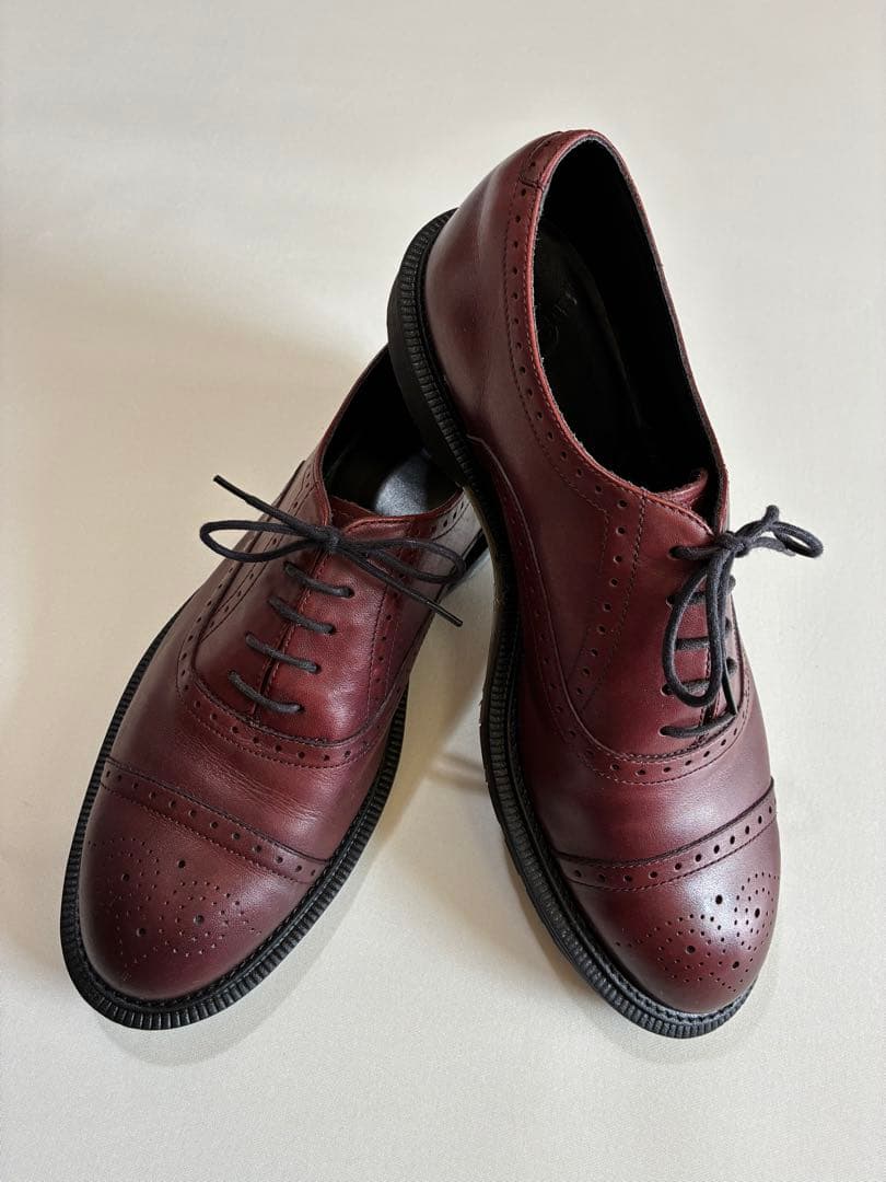 【美品】ドクターマーチン UK7 バーガンディ ウィングチップ