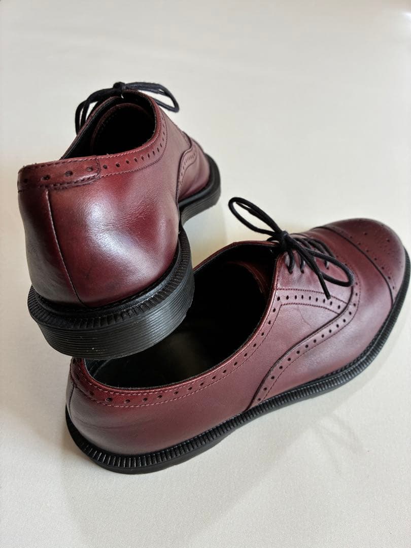 【美品】ドクターマーチン UK7 バーガンディ ウィングチップ