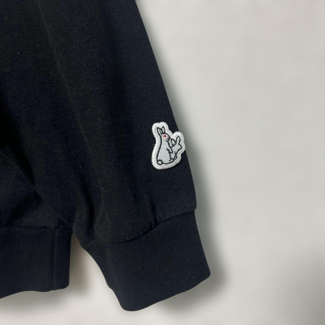 ★激レアデザイン★ fr2 ポロシャツ　色情兎 ラガーシャツ　長袖　黒　Mサイズ