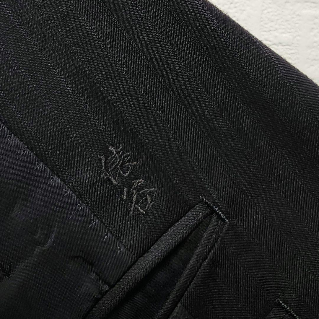 ダーバン　ロロピアーナ　パーソナルオーダー　メンズ　スーツ　ブラック　ストライプ